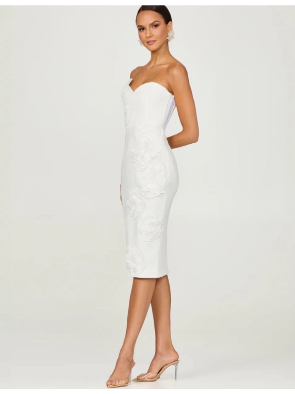 HELSI New and unworn Kaia Floral Appliqué Strapless Dress, Sz Sm - Picture 4 of 7